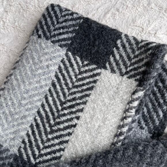 Aran Crafts sweater market blanket scarf plaid checkered herringbone wool Irish - Picture 6 of 17